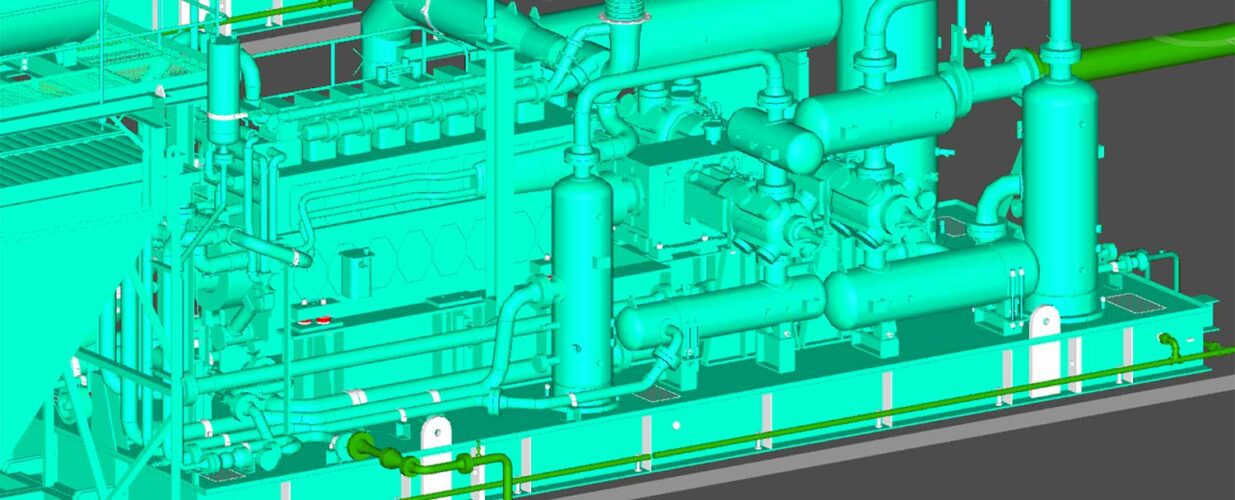 Rendering of energy processing infrastructure design